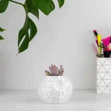 Maceta Star Wars Estrella de la Muerte color Blanca
